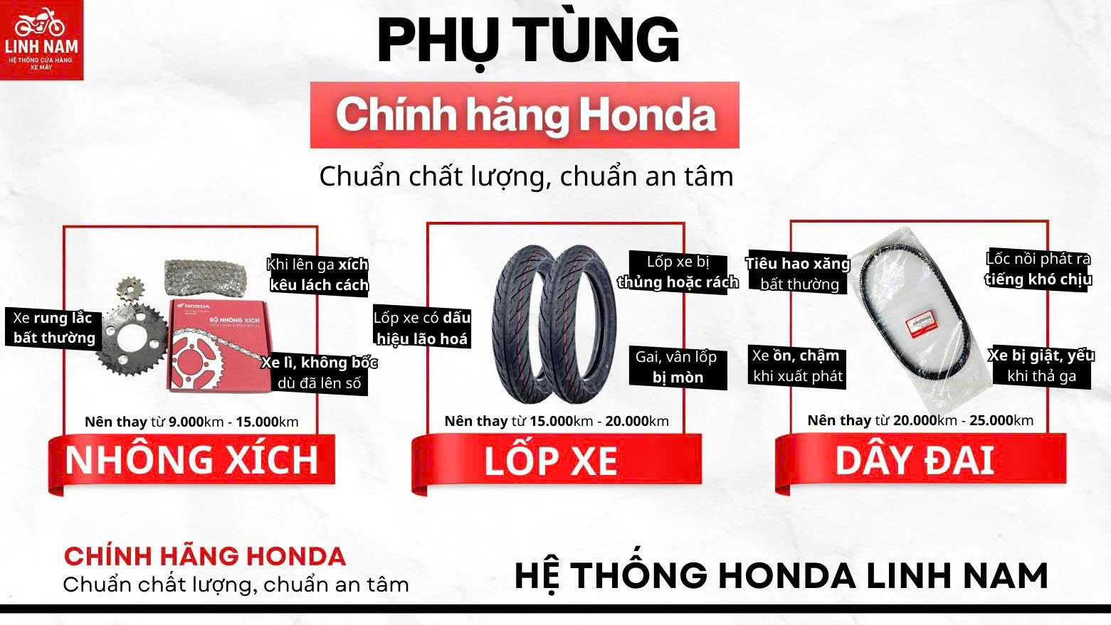 🛠️ THAY THẾ PHỤ TÙNG HAO MÒN CHÍNH HÃNG – CHĂM XE ĐÚNG CÁCH, LÁI XE AN TÂM
